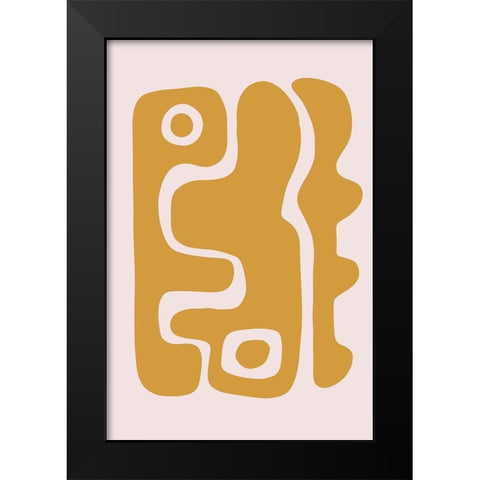 Seventies Groove II Black Modern Wood Framed Art Print by Haase, Andrea