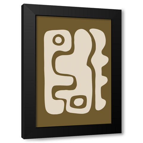 Seventies Groove III Black Modern Wood Framed Art Print with Double Matting by Haase, Andrea