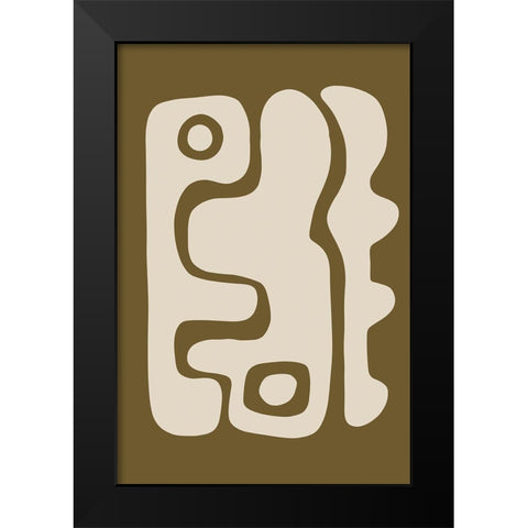 Seventies Groove III Black Modern Wood Framed Art Print by Haase, Andrea