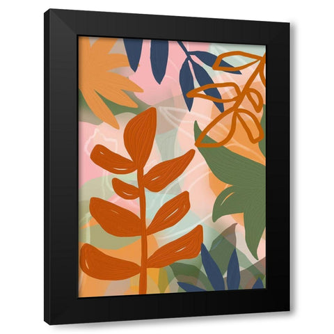Summer Garden Black Modern Wood Framed Art Print with Double Matting by Haase, Andrea