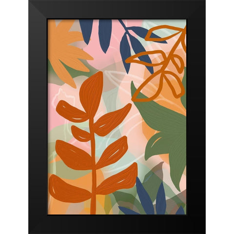 Summer Garden Black Modern Wood Framed Art Print by Haase, Andrea