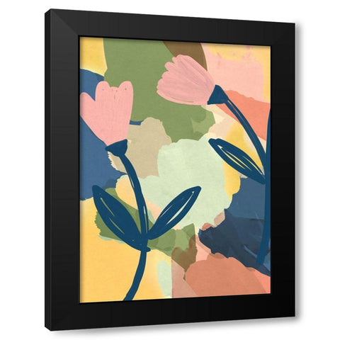Retro Spring Black Modern Wood Framed Art Print with Double Matting by Haase, Andrea