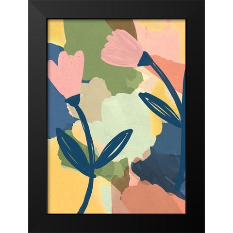 Retro Spring Black Modern Wood Framed Art Print by Haase, Andrea