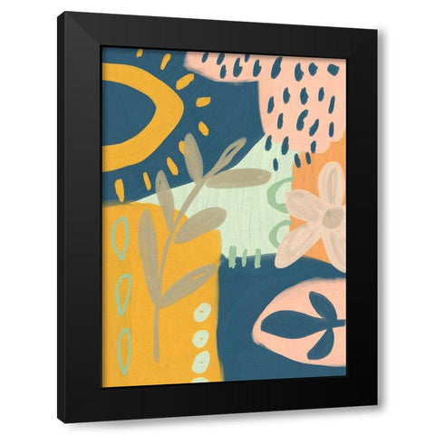 Summer Rain Black Modern Wood Framed Art Print with Double Matting by Haase, Andrea