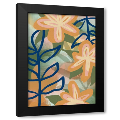 Flower Park Black Modern Wood Framed Art Print by Haase, Andrea