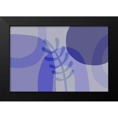 Pretty Periwinkle Black Modern Wood Framed Art Print by Haase, Andrea