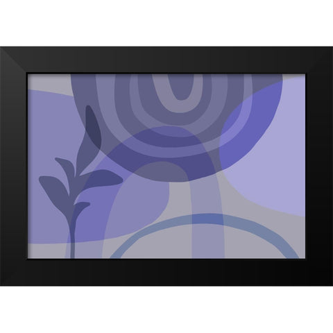 Pure Periwinkle Black Modern Wood Framed Art Print by Haase, Andrea
