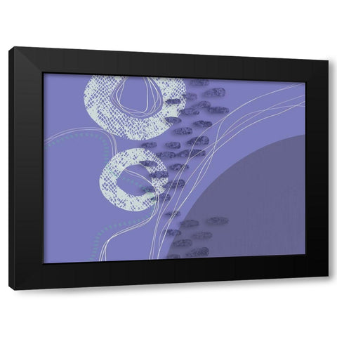 Abstract Traces Black Modern Wood Framed Art Print by Haase, Andrea