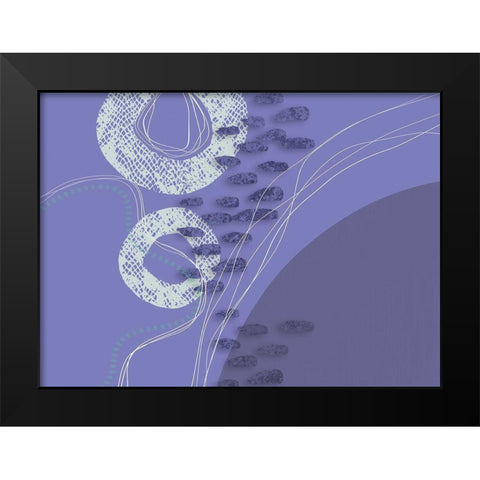 Abstract Traces Black Modern Wood Framed Art Print by Haase, Andrea