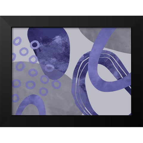 Floating Force Black Modern Wood Framed Art Print by Haase, Andrea