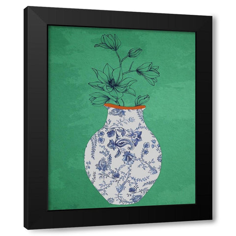 Vaseorvase I Black Modern Wood Framed Art Print with Double Matting by Smith, Karen
