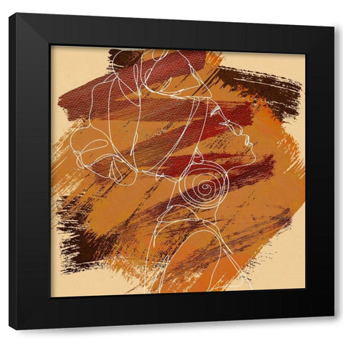 Grace II Black Modern Wood Framed Art Print with Double Matting by Smith, Karen