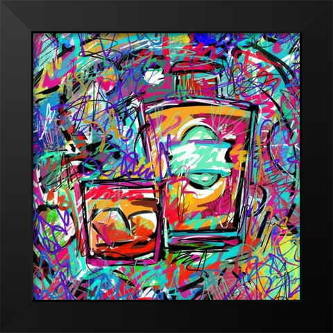 Boozey I Black Modern Wood Framed Art Print by Novak, Rick