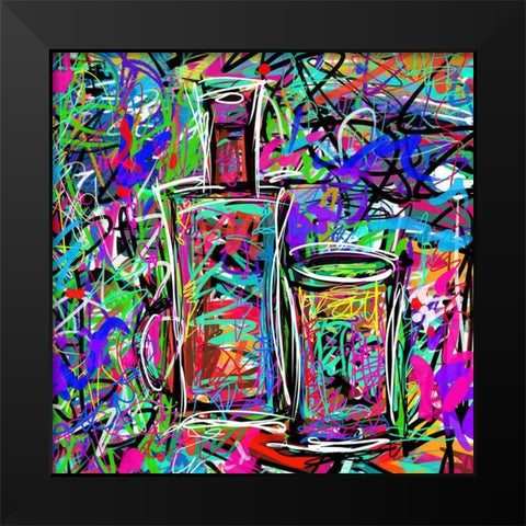 Boozey II Black Modern Wood Framed Art Print by Novak, Rick