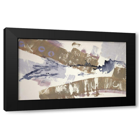 Abstract Blue I Black Modern Wood Framed Art Print with Double Matting by Eaton, Winnie
