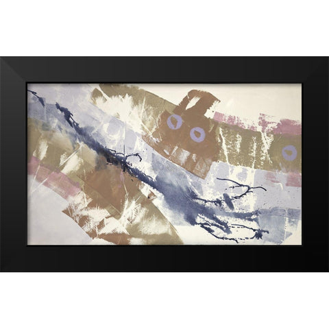 Absract Blue II Black Modern Wood Framed Art Print by Eaton, Winnie