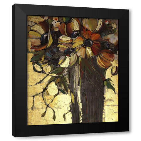 Goldleaf Poppies Black Modern Wood Framed Art Print with Double Matting by Eaton, Winnie