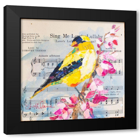 Sing me Loves Lullaby Black Modern Wood Framed Art Print with Double Matting by St Hilaire, Elizabeth