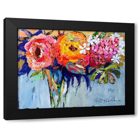 Tropical Blossoms Black Modern Wood Framed Art Print with Double Matting by St Hilaire, Elizabeth