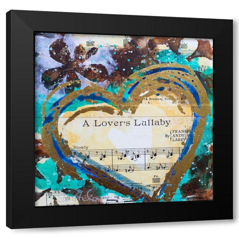 Lovers Lullaby Black Modern Wood Framed Art Print with Double Matting by St Hilaire, Elizabeth
