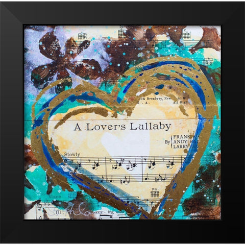 Lovers Lullaby Black Modern Wood Framed Art Print by St Hilaire, Elizabeth