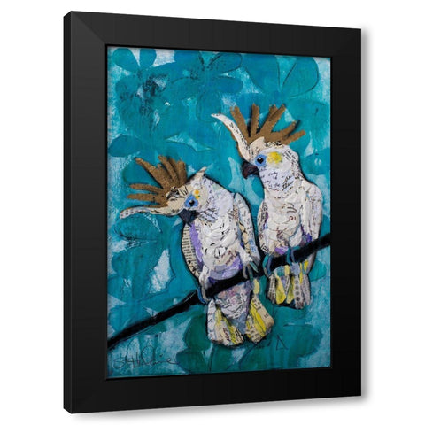 Two Cockatoos  Black Modern Wood Framed Art Print with Double Matting by St Hilaire, Elizabeth