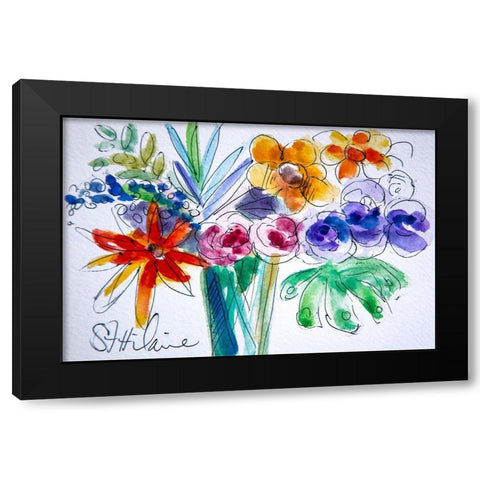 Joy Black Modern Wood Framed Art Print by St Hilaire, Elizabeth