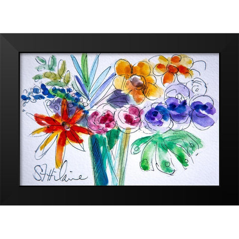 Joy Black Modern Wood Framed Art Print by St Hilaire, Elizabeth