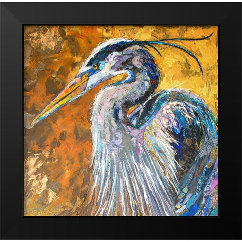 Great Blue Heron Black Modern Wood Framed Art Print by St Hilaire, Elizabeth
