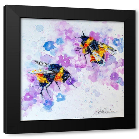 We Are Bees Black Modern Wood Framed Art Print by St Hilaire, Elizabeth