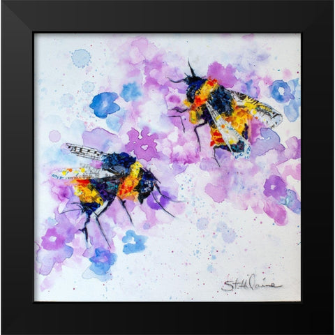 We Are Bees Black Modern Wood Framed Art Print by St Hilaire, Elizabeth