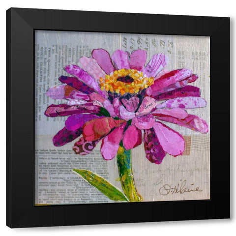 Z is for Zinnia Black Modern Wood Framed Art Print by St Hilaire, Elizabeth