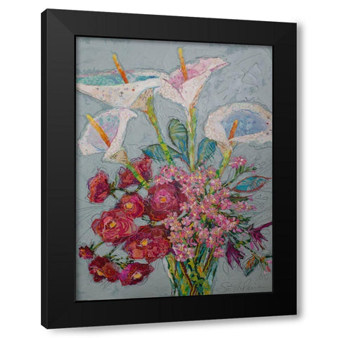 Happy Day Black Modern Wood Framed Art Print with Double Matting by St Hilaire, Elizabeth