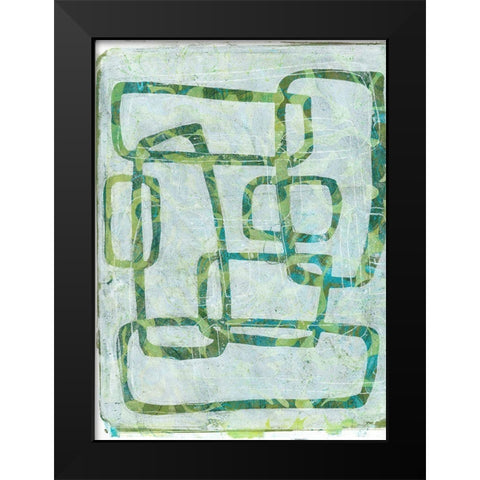 Monoprint II Black Modern Wood Framed Art Print by St Hilaire, Elizabeth