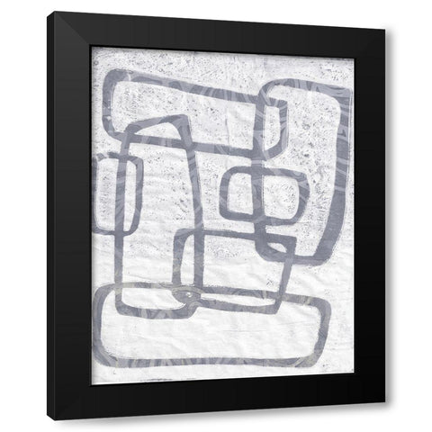 Monoprint III Black Modern Wood Framed Art Print by St Hilaire, Elizabeth