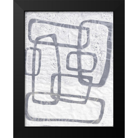 Monoprint III Black Modern Wood Framed Art Print by St Hilaire, Elizabeth