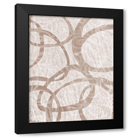 Monoprint V Black Modern Wood Framed Art Print by St Hilaire, Elizabeth