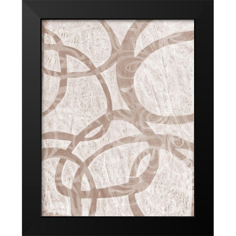 Monoprint V Black Modern Wood Framed Art Print by St Hilaire, Elizabeth