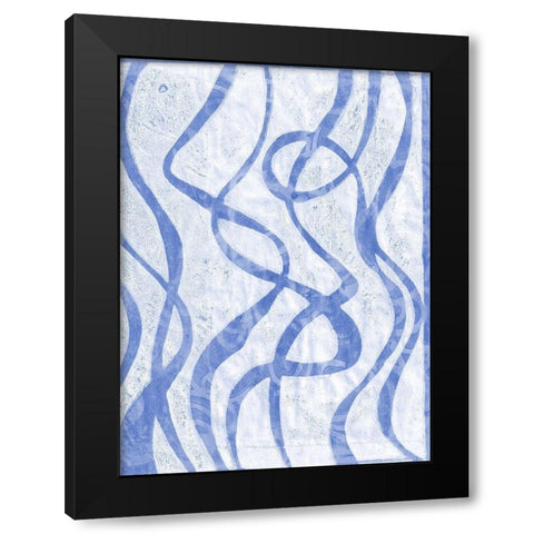 Monoprint X Black Modern Wood Framed Art Print by St Hilaire, Elizabeth