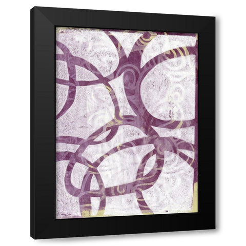 Monoprint XII Black Modern Wood Framed Art Print with Double Matting by St Hilaire, Elizabeth