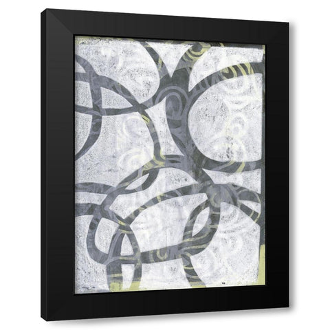 Monoprint XIII Black Modern Wood Framed Art Print with Double Matting by St Hilaire, Elizabeth
