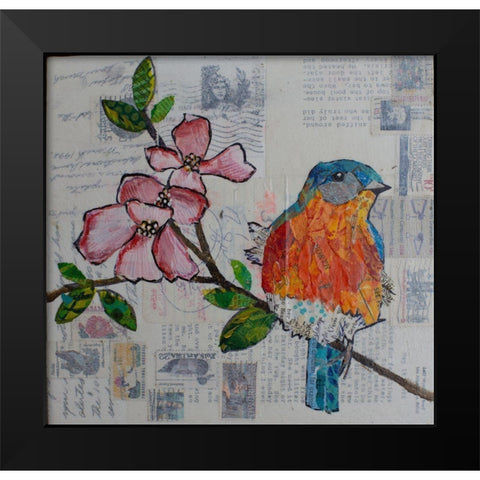 BlueBird US Mail Black Modern Wood Framed Art Print by St Hilaire, Elizabeth