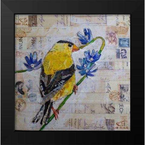Gold Finch US Mail Black Modern Wood Framed Art Print by St Hilaire, Elizabeth