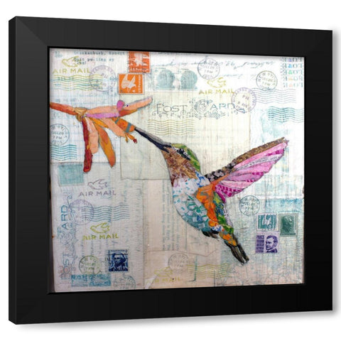 Hummingbird US Mail Black Modern Wood Framed Art Print by St Hilaire, Elizabeth