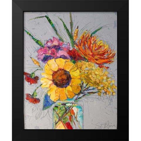 Falling for You I Black Modern Wood Framed Art Print by St Hilaire, Elizabeth