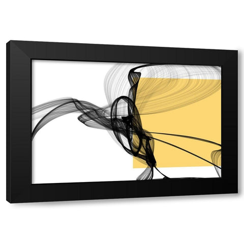 Geometric Shape and Black Abstraction II Black Modern Wood Framed Art Print with Double Matting by Orlov, Irena