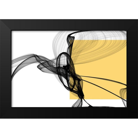 Geometric Shape and Black Abstraction II Black Modern Wood Framed Art Print by Orlov, Irena