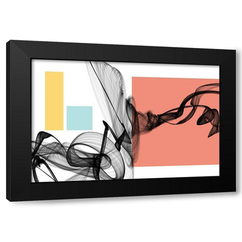 Geometric Shape and Black Abstraction V Black Modern Wood Framed Art Print with Double Matting by Orlov, Irena