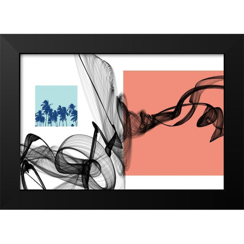 Geometric Shape and Black Abstraction VI Black Modern Wood Framed Art Print by Orlov, Irena