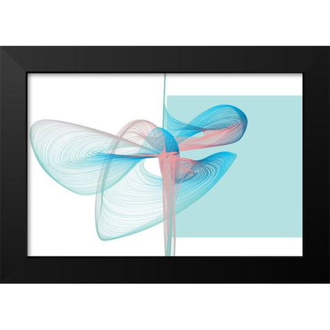 Geometric Shape and Black Abstraction VII Black Modern Wood Framed Art Print by Orlov, Irena